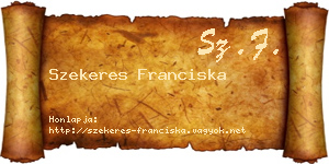 Szekeres Franciska névjegykártya
