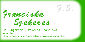 franciska szekeres business card